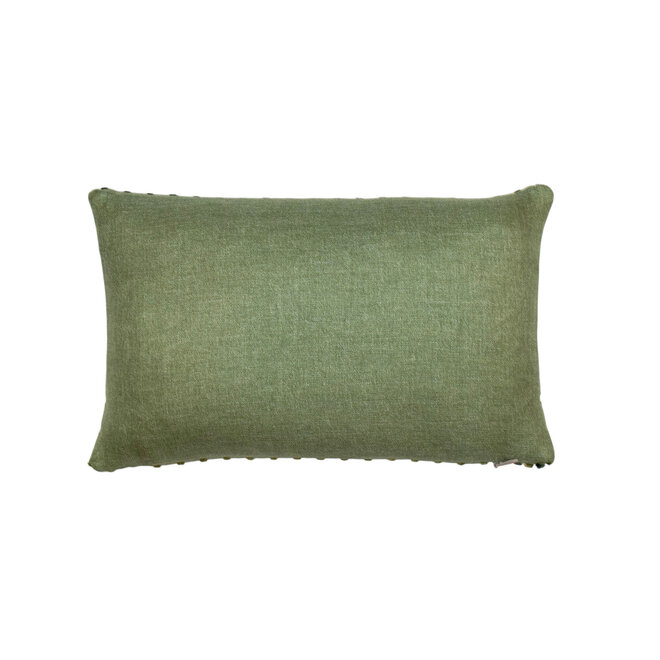 Pillow Geometric Velvet Green 17.5 x 11.5in