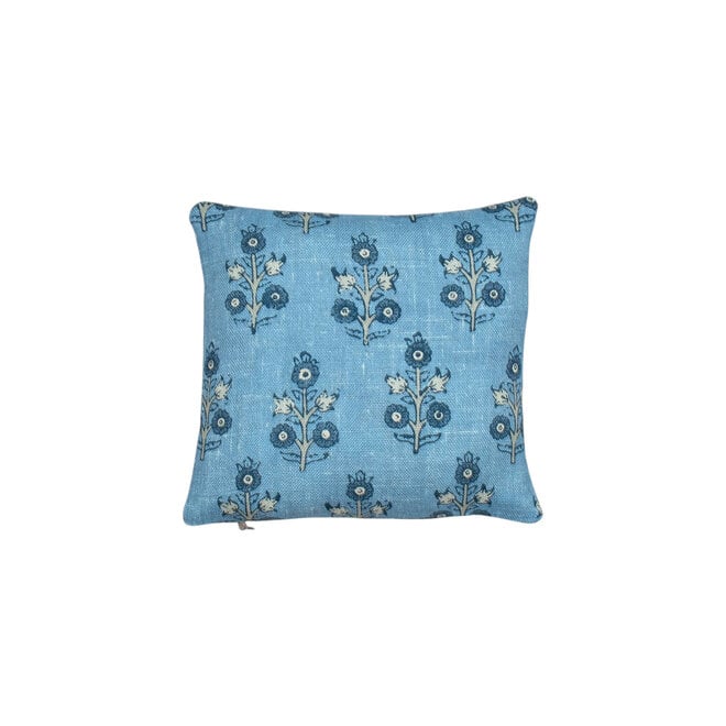 Mini Pillow Poppy Sprig Blue 9.5 x 9.5in