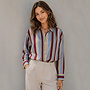 Blouse Heritage Button Down Multi Stripe