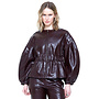 Jacket Faux Leather Burgundy