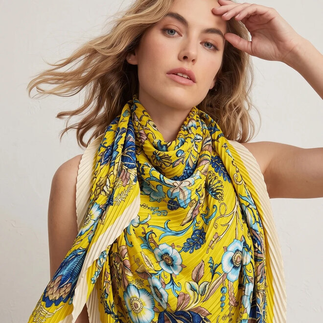 Scarf Birdie Plissé Yellow