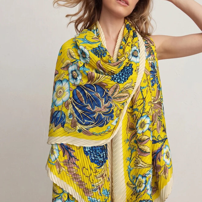 Scarf Birdie Plissé Yellow