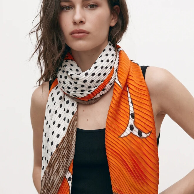 Scarf Paige Plissé Orange