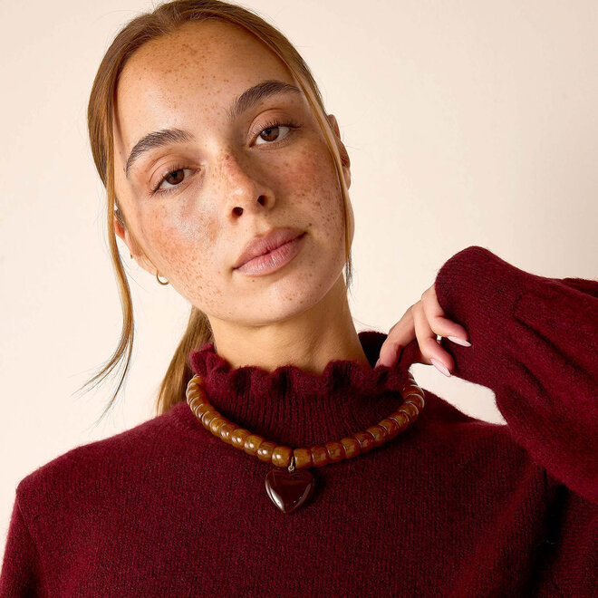 Sweater Sabrina Cabernet