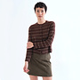 Cardigan Brown with Embroidered Flowers