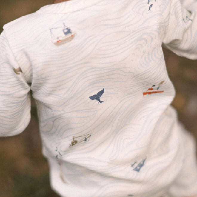 Romper Henley Patch Pocket High Seas