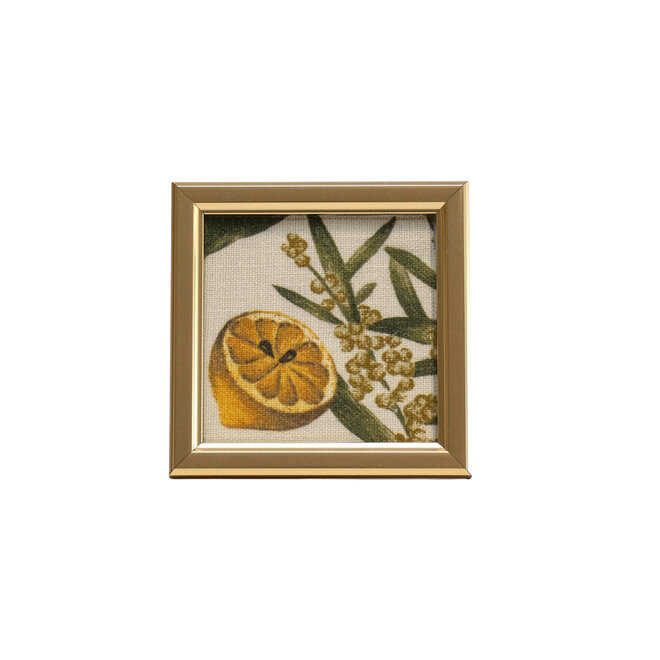 Framed Fabric Small Clarke & Clarke Lemon