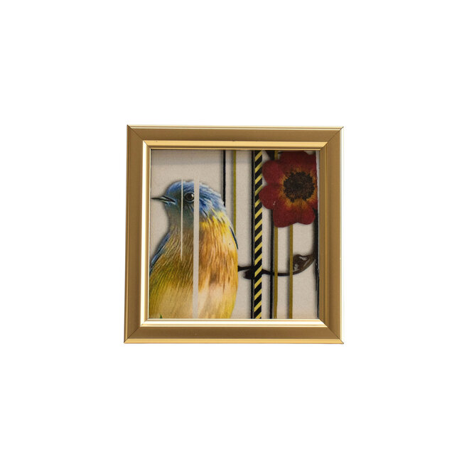 Framed Fabric Small Christian Lacroix Bird Yellow