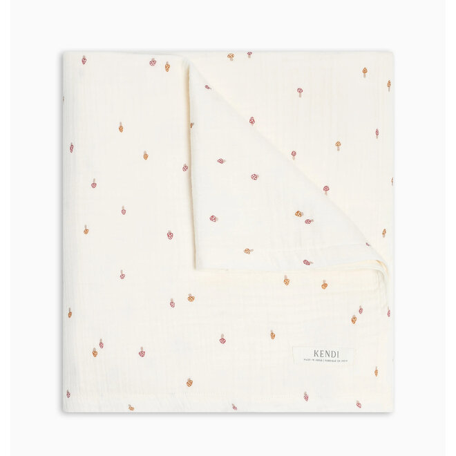 Muslin Swaddle Blanket Mushroom
