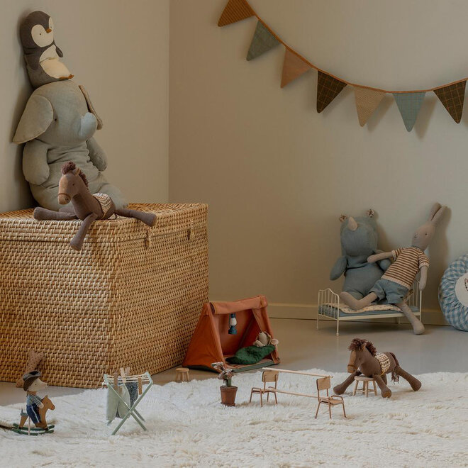 Mouse Little Brother Cowboy on Rocking Horse