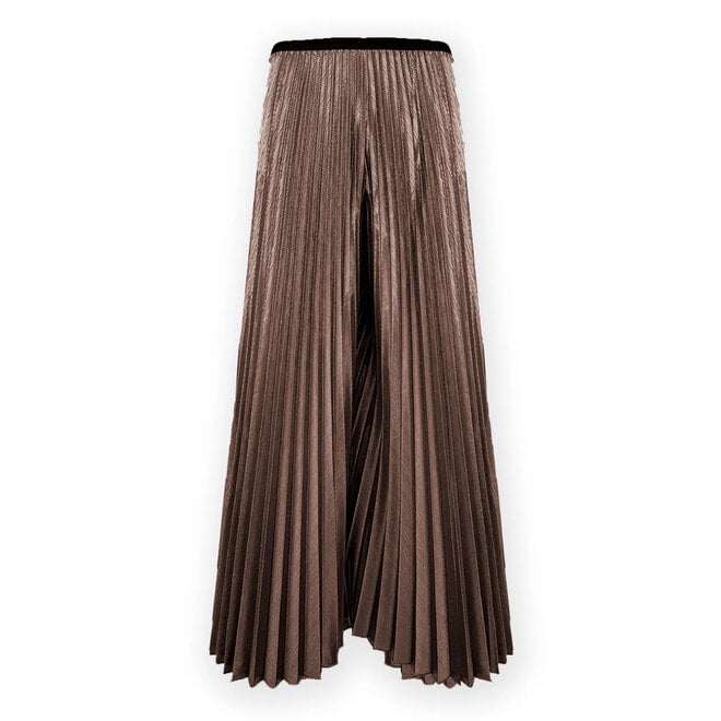 Palazzo Pants Esther Metallic Pleated Rose Gold OS