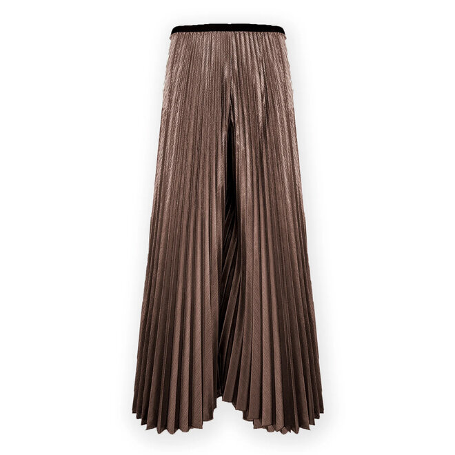 Palazzo Pants Esther Metallic Pleated Rose Gold OS