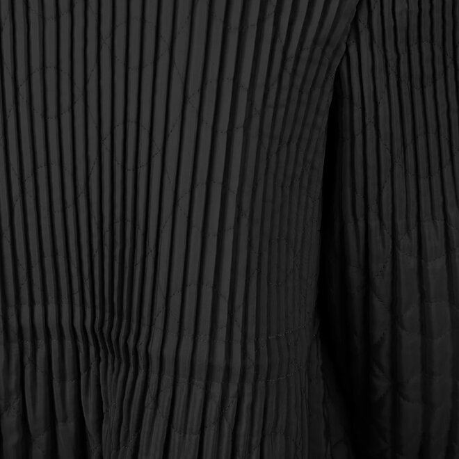 Quilted Jacket Celeste Petals Plisse Black