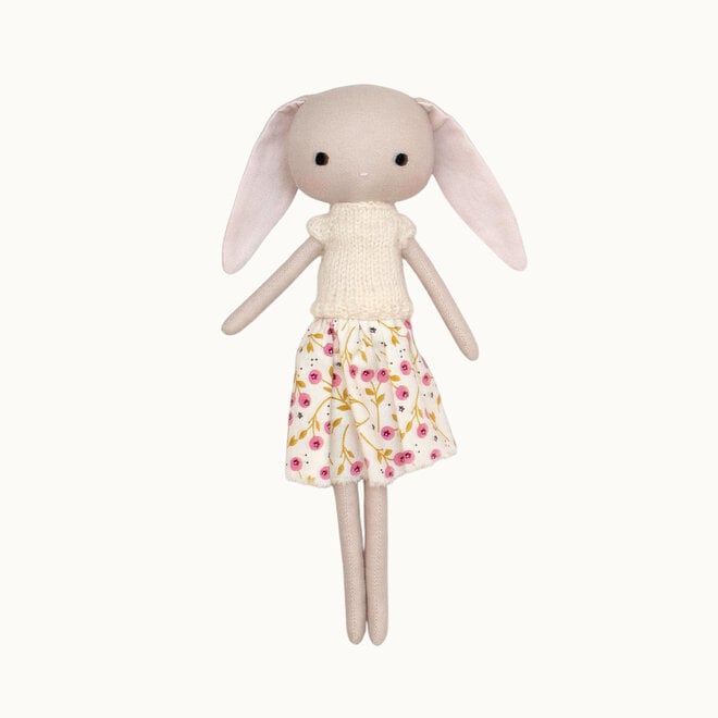 Little Dearling Bunny Doll Floral Skirt