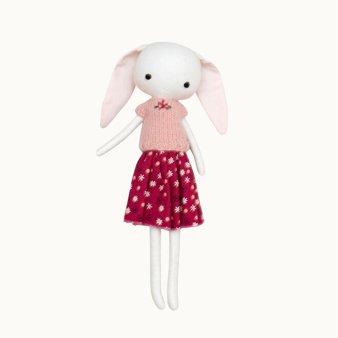 Little Dearling Bunny Doll Raspberry Skirt