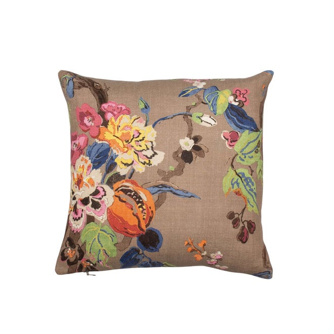 Pillow Dorvel Bouquet Mocha Multi 16 x 16in