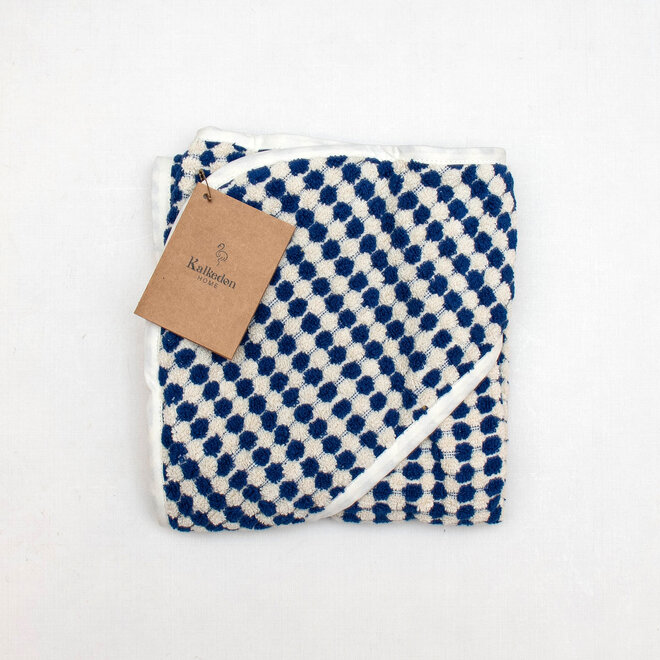 Hooded Towel Handwoven Blue