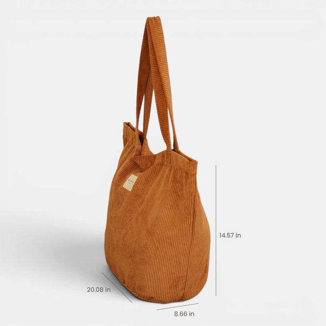 Corduroy Zippered Bag Barro Large