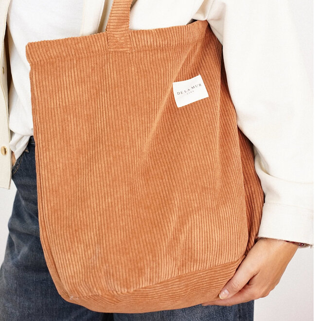 Corduroy Zippered Bag Barro Large
