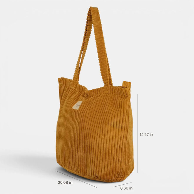 Corduroy Zippered Bag Maiz Large