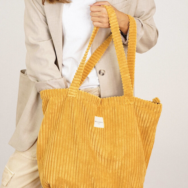Corduroy Zippered Bag Maiz Large
