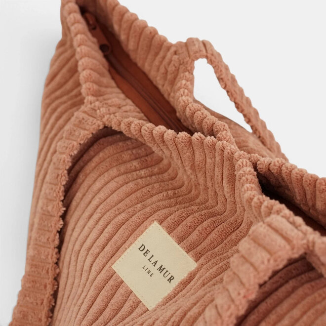 Corduroy Zippered Bag Crepe Large