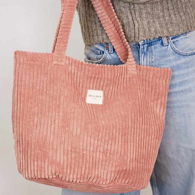 Corduroy Zippered Bag Crepe Large