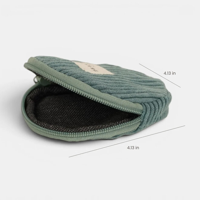 Corduroy Round Coin Purse Jade