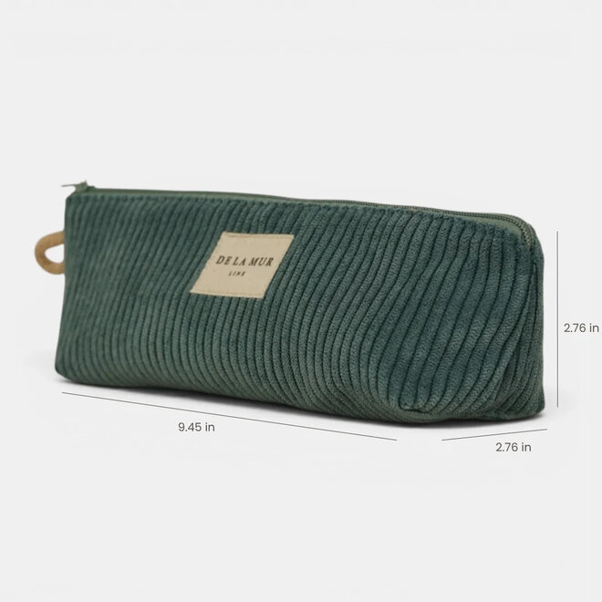 Corduroy Pencil Case Jade