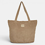 Corduroy Zippered Bag Moka Large