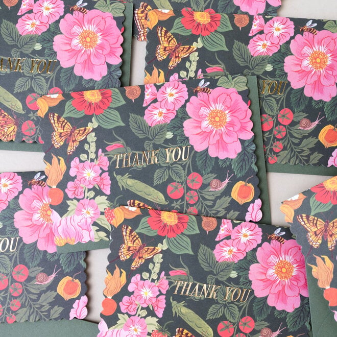 Card Thank You Garden Bloom