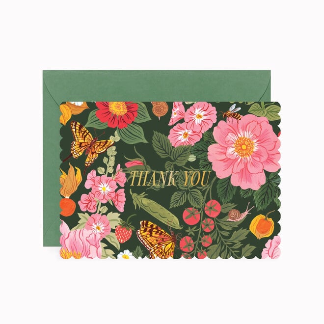 Card Thank You Garden Bloom