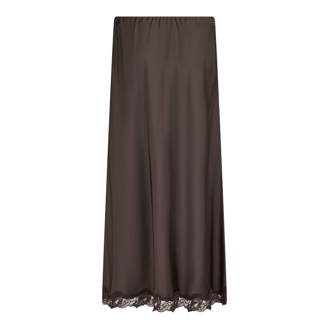 Skirt with Lace Brown