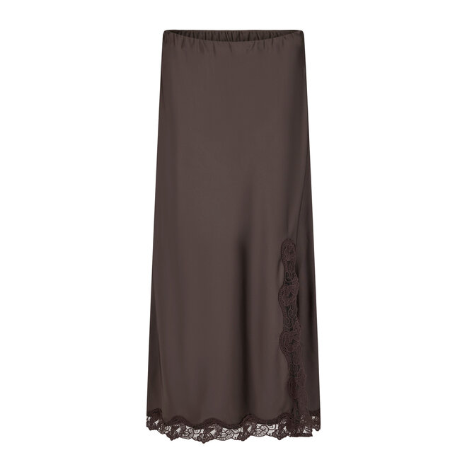 Skirt with Lace Brown