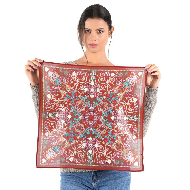Bandana Embroidered Rust