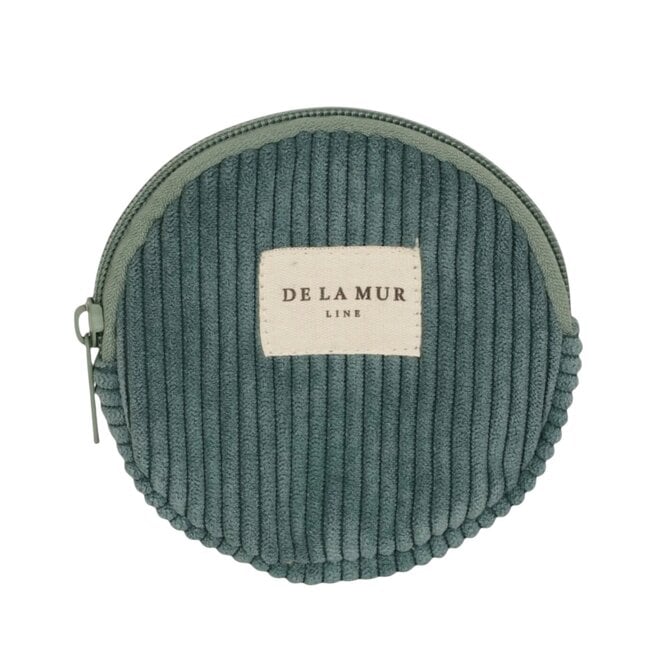 Corduroy Round Coin Purse Jade