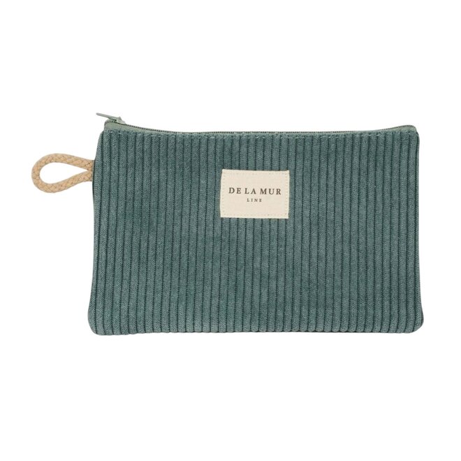Corduroy Makeup Bag / Coin Purse Jade Small