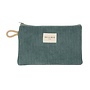Corduroy Makeup Bag / Coin Purse Jade Small