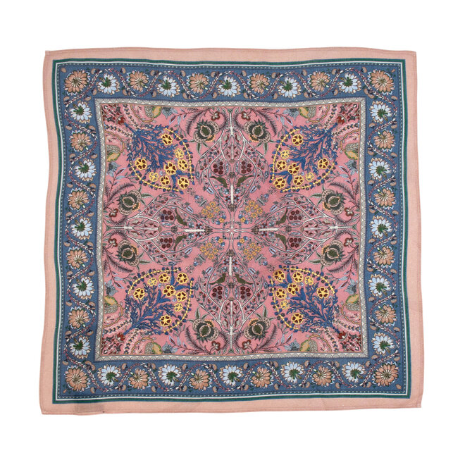 Bandana Blue & Dusty Pink