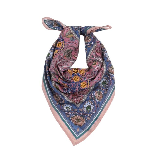 Bandana Blue & Dusty Pink