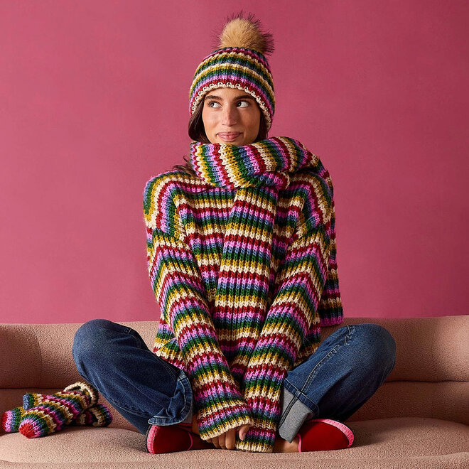 Beanie Golden Days Multi Stripe