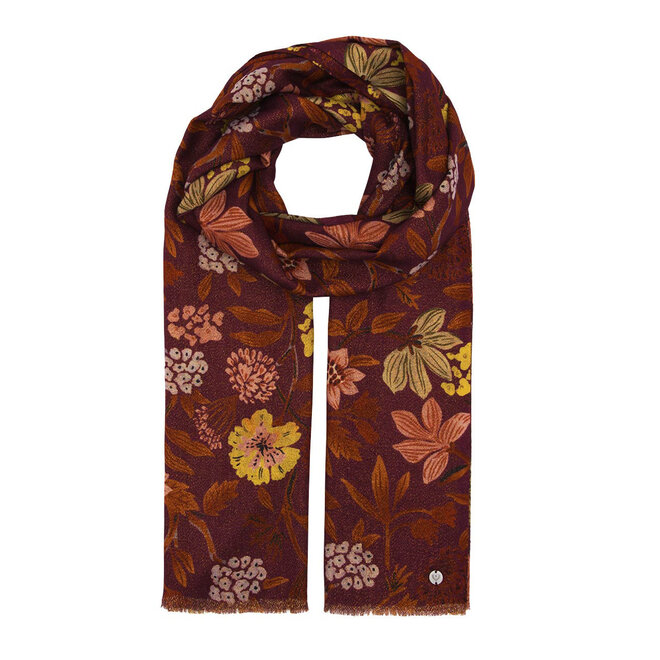 Scarf Forest Foliage Shimmer Barolo
