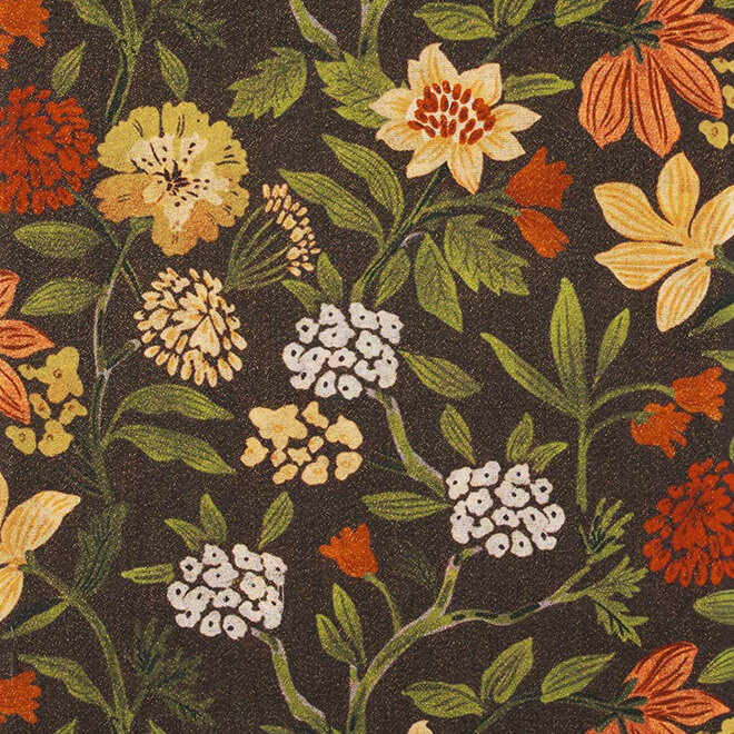 Scarf Forest Foliage Shimmer Caviar