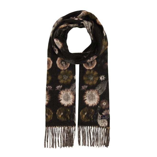 Scarf Pressed Floral Caviar