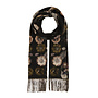 Scarf Pressed Floral Caviar