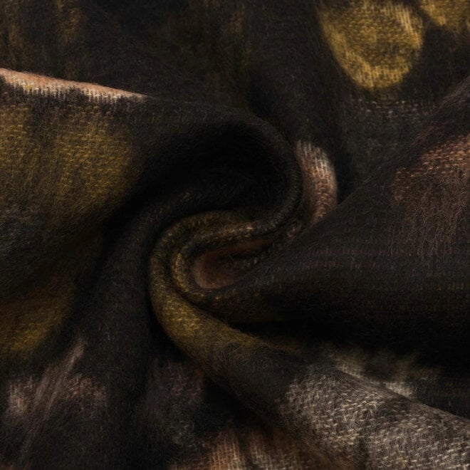 Scarf Pressed Floral Caviar