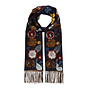 Scarf Pressed Floral Dark Navy