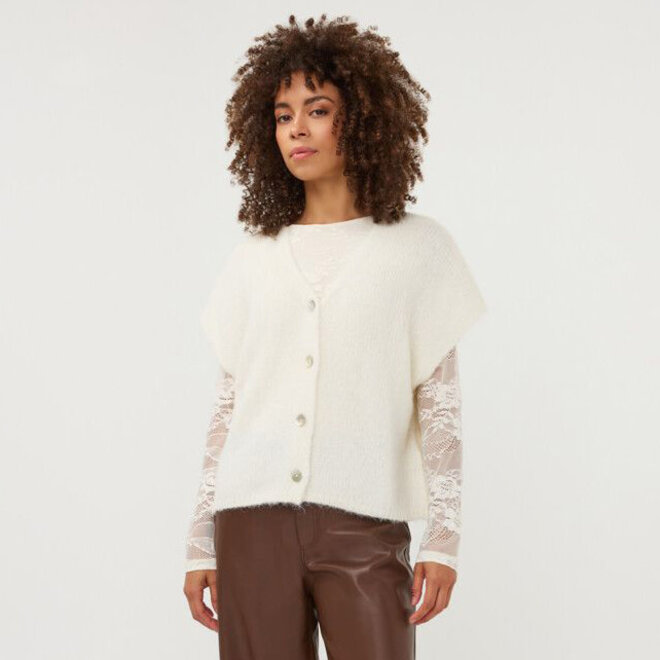 Cardigan Sleeveless Vanilla