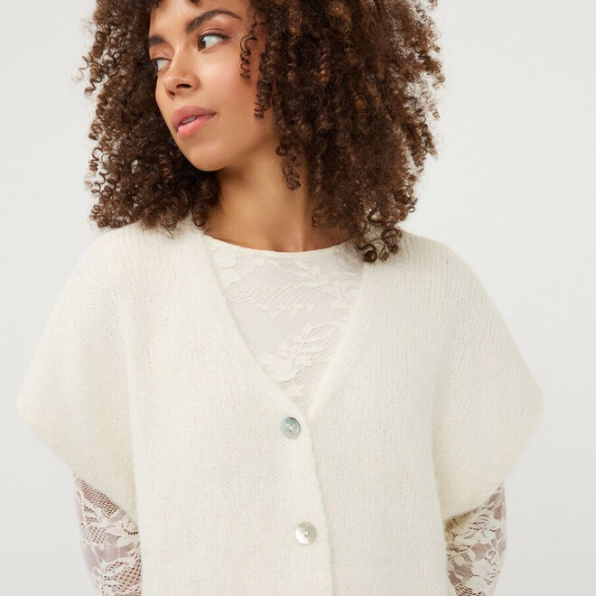 Cardigan Sleeveless Vanilla