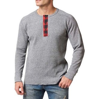 STANFIELDS Stanfields Waffle Knit Henley Shirt Mens STANFIELDS Stanfields Waffle Knit Henley Shirt Mens